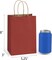 Kraft Paper Bags 25Pcs 5.25x3x8 Inches Small Paper Gift Bags with Handles Red Gift Bags with Stripes for Christmas Valentine‘s Day Party Favor
